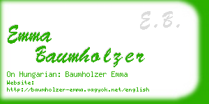 emma baumholzer business card